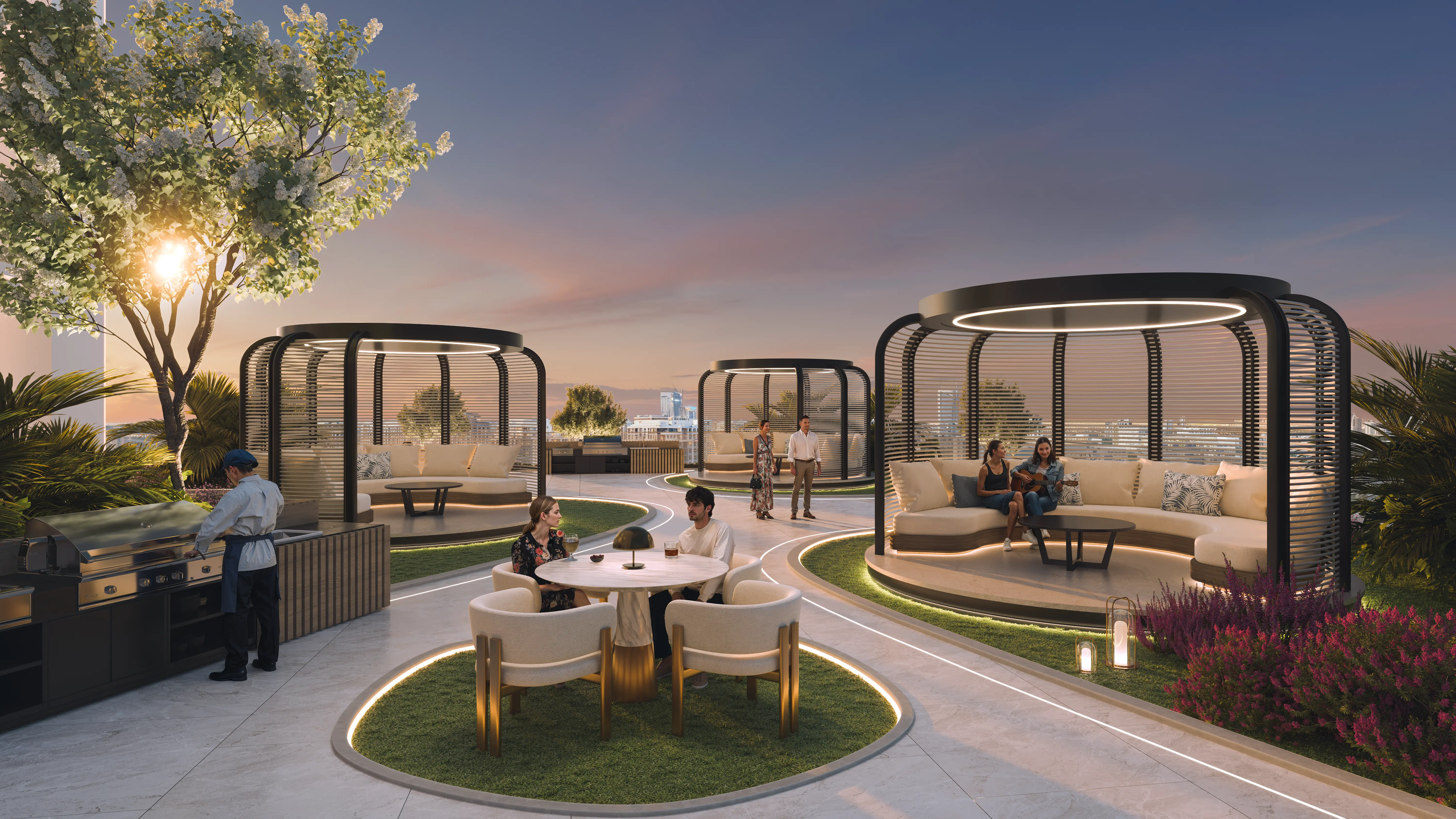 Aspirz Outdoor BBQ Area